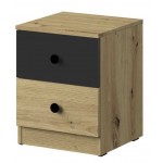 Stalčių blokas RMU-BT9 Artisan ąžuolas + juoda